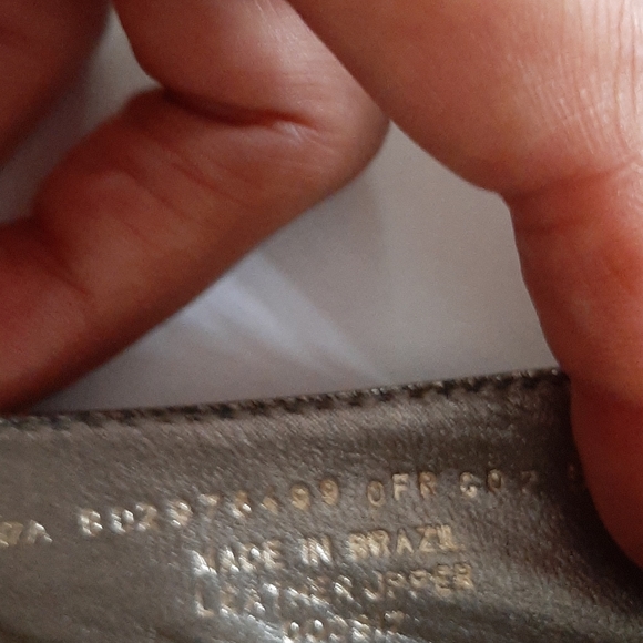 LAUREN by RL Pewter flats sz 5.5 leather metallic - Picture 8 of 11